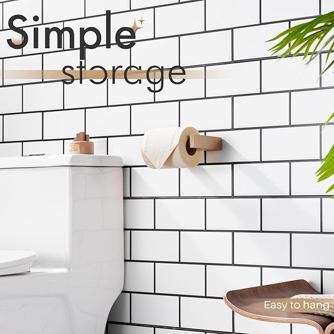 KOKOSIRI Toilet Paper Holder Spring Loaded Bathroom Toilet Roll Holder Wall Mount Champagne Bronze Stainless Steel B2011CPG