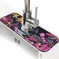 Faucet Draining Mat For Kitchen Sink, Coconut Trees On The Beach Diatom Mud Absorbent Drain Pad For Bathroom Kitchen Sink Splash Guard Drying Mat