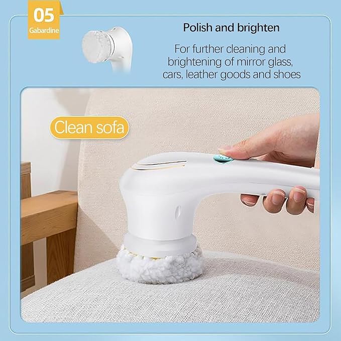 Electric Spin Scrubber, Electric Spin Cleaning Brush with 5 Brush Heads - USB Rechargeable Cordless Cleaning Tools - Electric Spin Cleaning Brush Suitable for Bathroom Wall Tiles Floor Bathtub Kitchen