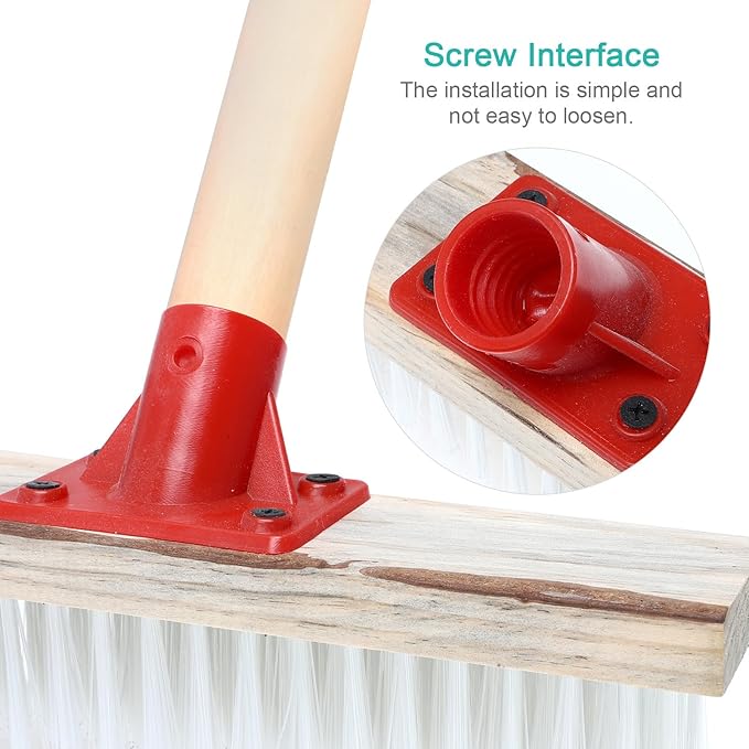 Nylon Wire Brush Head with Stiff Bristles, Floor Cleaning Tool Replacement for Moss Removal and Multi-Purpose Scrubbing, Suitable for Outdoor Patio and Indoor Floor Cleaning