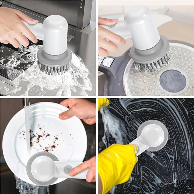 Electric Rotary Cleaning Brush Handheld Multifunctional Power Scrubber Kitchen Bathroom Cleaning Tools for Washing Dish,Shoes