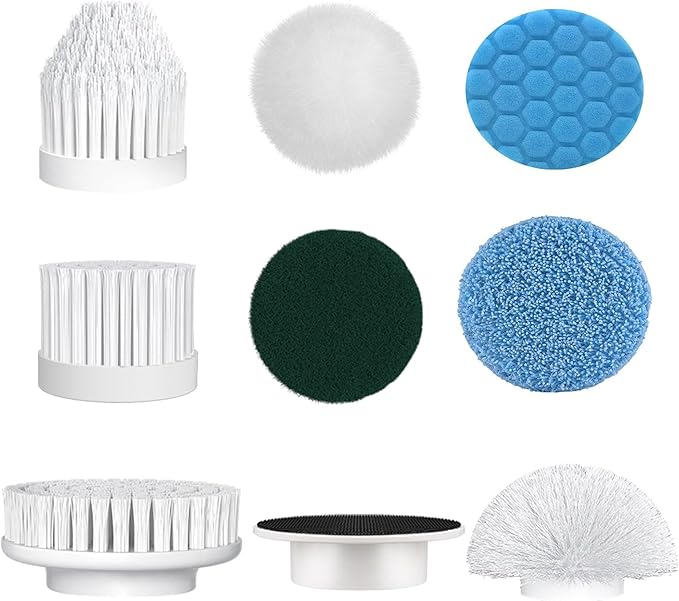 DAESUNG Replacement Brush Heads, 9-Pack Compatible with DAESUNG Handheld Electric Spin Scrubber, Multi-Surface Refill Brushes for Bathroom, Shower, Tile & Kitchen Cleaning
