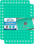 Bligli Sink Mat for Stainless Steel/Ceramic Sinks, 2 Pack 15.8x11.8 inches PVC Sink Protectors for Bottom of Kitchen Sink, Dishes and Glassware drain Mats, Durable and Fast Draining (Green)