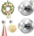 Upgraded Suction Cup Hooks for Shower, Heavy Duty Removable Towel Hooks for Bathroom Glass Door Wall, Stainless Steel Shower Hooks for Towel & Loofah (2 Pack, Silver)