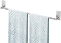 Adhesive Bath Towel Bar 24-inch, No Drill Stick On Towel Rack, Easy Install with Self-Adhesive, Premium SUS304 Stainless Steel (Brush Nickle, 24)