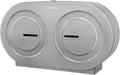 Twin Jumbo Toilet Paper Dispenser Wall Mount, 9" Commercial Stainless Steel Double Roll Toilet Paper Holder, Industrial Large Tissue Dispenser with Lock, Brushed