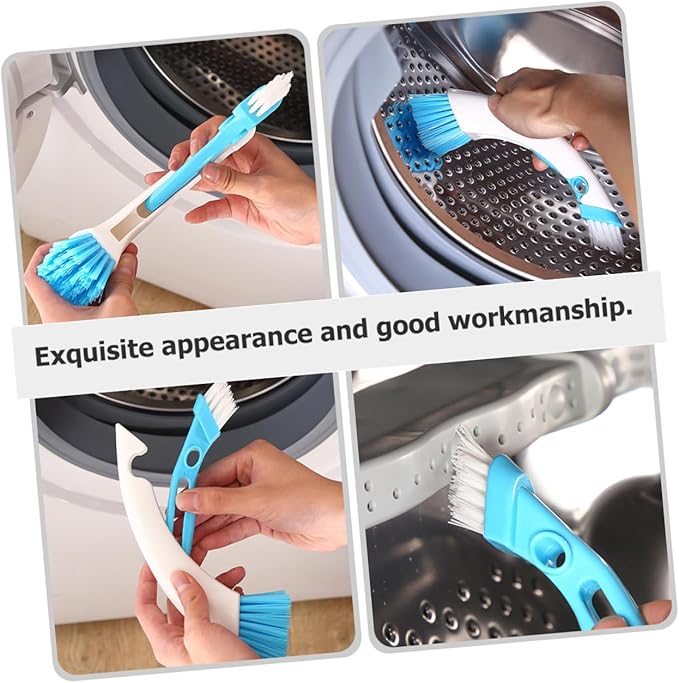 Multi-Functional Small Cleaning Brush with Sturdy Bristles for Washing Machine Bathroom Floor and Grout Crevice Cleaning Compact Design for Easy Grip and Reusable Random Color