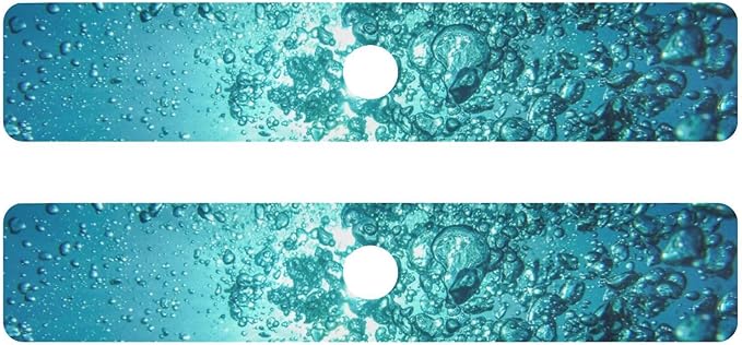 Blue Kitchen Faucet Absorbing Mat Sink Splash Guard Behind Faucet Drip Catcher for Bathroom RV Bar 14.7x5.4in 2PCS Water Bubbles