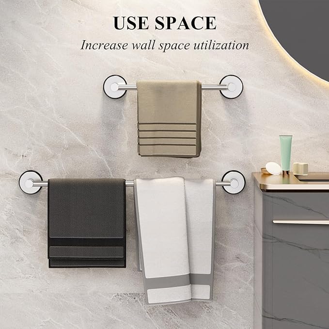 Towel Bar for Bathroom Wall,Adjustable 14.6~24 Inch Towel Racks for Bathroom Wall Mounted, Towel Holder for Glass Shower Door,Bathroom Accessories,Apparment Essentials,Home Decor-Silver