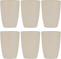 LuckyZone Wheat Straw Reusable Cup (12 oz) - Unbreakable Drinking Glasses Sets of 6 - Dishwasher Safe Tumbler - Lightweight, BPA Free and Eco friendly (6Pcs/Beige)