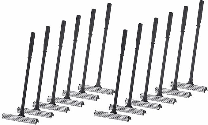 Matthew Cleaning All Purpose Window Squeegee Window Cleaner Tool,Car Squeegee Windshield Cleaning Sponge and Rubber Squeegee,2-in-1 Window Cleaner Sponge(10'') and Soft Rubber with Pole 20’’ (12Pack)