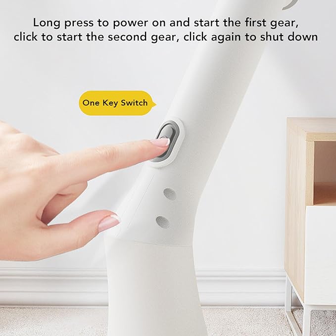 Electric Scrubber, 25W Cordless Brush with 6 Brush Heads, 2 Speeds, Adjustable Length, IPX6 Water Proof, for Bathroom Kitchen Tile Floor