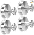 Towel Hook Shower Suction Hooks Towel Hanger for Bathroom Hanging Coat, Robe, Removable Wall Mounted Hook for Bedroom Kitchen Hotel Pool Brushed Nickel(4-Pack)