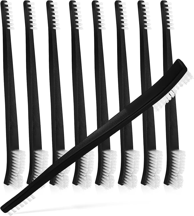Ciieeo 9 Pcs Double-Ended Cleaning Scrub Brush Set with Plastic Bristles, Multifunctional Crevice and Gap Cleaner for Kitchen and Bathroom Household Use