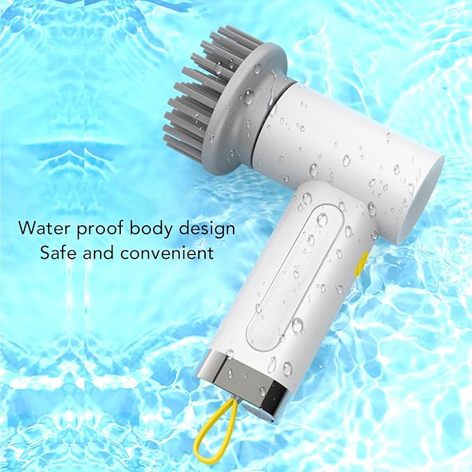 Pssopp Electric Rotating Cleaning Brush, Cordless Scrubber Shower Bathroom Cleaner for Kitchen Tile Window Floor (White)
