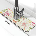Colorful Bow 15" X 5.5" Kitchen Sink Splash Guard, Faucet Guard Draining Mat, Faucet Suction Pad For Kitchen Bathroom