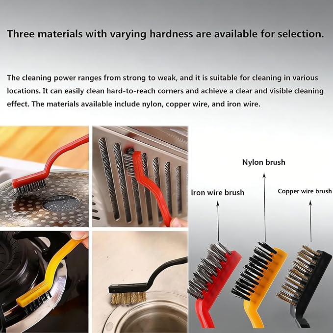 10 Pcs Crevice Cleaning Brush Set Multifunctional Gap Cleaning Brush for Household Use-Kitchen Kitchen Hood Window Track Vehicle Faucets Tile Grout Crevice Hearth (10pcs)