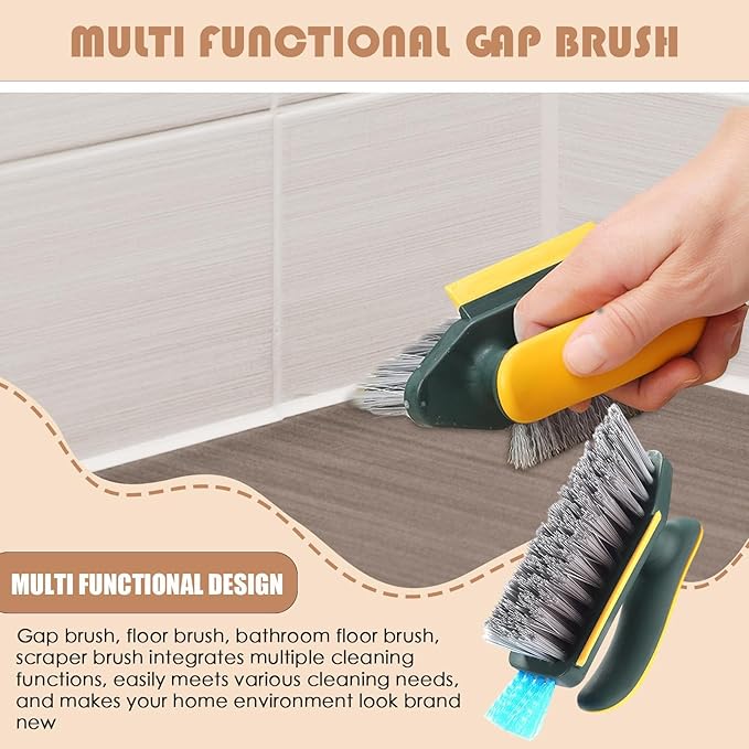 Generic Crevice Cleaning Brush - Efficient Stain Removal, Multi-Functional Gap Scrub Brush with Ergonomic Handle for Bathroom, Shower, Kitchen