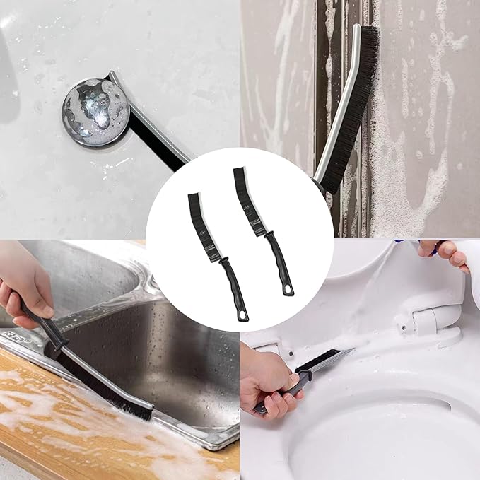 6PCS Crevice Cleaning Brush,Bathroom, Toilet, Kitchen Tile Cleaning Brush for Hard-to-Reach Areas, Window Gaps,Faucets