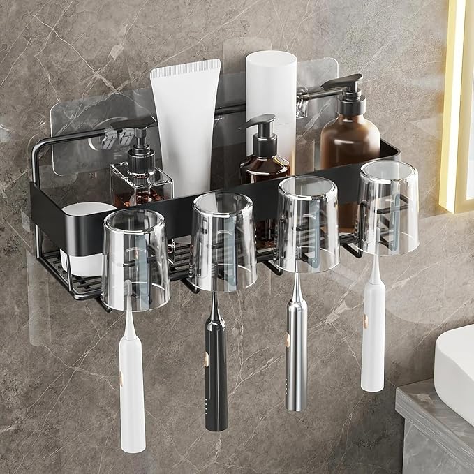 6 Pack Shower Caddy Adhesive Hooks Replacement, Strong Shower Hooks for Caddy Shelves
