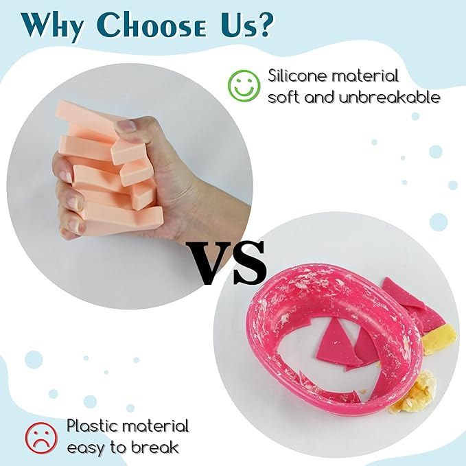 Silicone Soap Dish for Bar Soap Holder for Shower Bathroom Self Draining Waterfall Drying Tray Keep Soap Bars Dry Clean & Easy Cleaning (White/Green, 2)