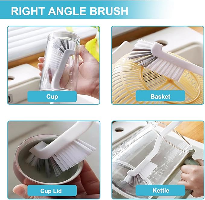 Crevice Cleaning Brush, Hard Bristle Scrub Brushes Tools for Deep Cleaning Gap, Multifunctional Grout Brush for Home, Bathroom, Kitchen, Window and Corners
