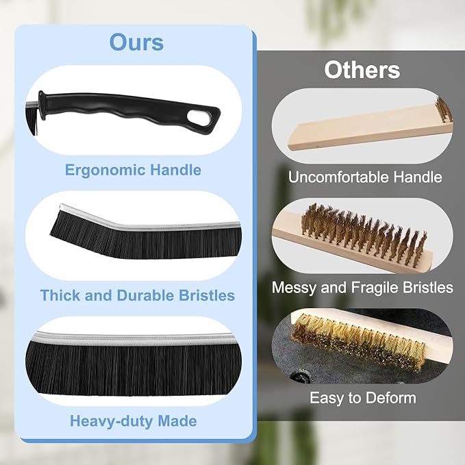 8 Pack Hard Bristle Crevice Cleaning Brush, Gap Cleaner, Toilet Brush, Grout Cleaner, Kitchen, Bathroom, Car Windshield, Black