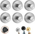 Luxe Hold No-Drill Hooks, 2024 Upgraded Suction Cup Hooks, Stainless Steel Waterproof Suction Cup Hooks for Shower, Bathroom, Hanging Towels, Mounting on Glass Shower Doors, Tile, Mirrors (Sliver*6)