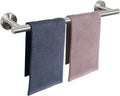NearMoon Bath Towel Bar, Thicken Stainless Steel Shower Towel Rack Holder Wall Mounted for Bathroom, 24-lnch Overall Length-21-lnch Usable Hanging Space (2 Pack, Brushed Nickel)