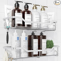 Kitsure Shower Caddy Large - Adhesive Shower Organizer, Stainless Steel Shelf for Inside Shower, No Drill Bathroom Organizers and Storage, Home Decor Accessories, 2 Pack, Sliver