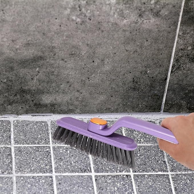UPKOCH 2pcs Rotating Hard Bristle Crevice Cleaning Brush 360° Gap Scrubber Household Cleaning Tool for Bathroom Tile Grout and Floor Corners Random Color Random Color