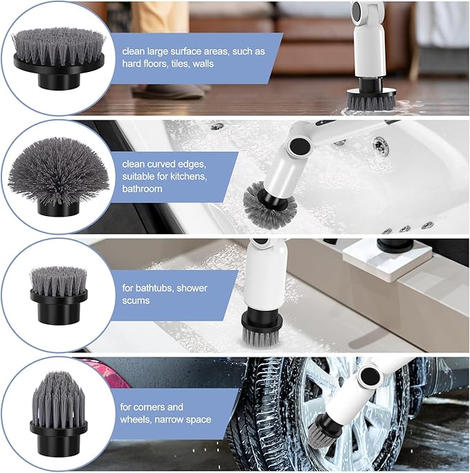 Electric Cleaning Brush Head Only Applicable to Homtronics Electric Spin Scrubber