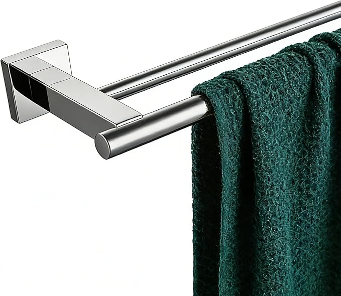 Miyili 36-Inch Double Towel Bar Stainless Steel Bathroom Towel Rack Holder Wall Mount Polished Finish, A02N90B