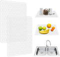 Yolife 2 Pack Kitchen Sink Mats,15.8inch x 12inch PVC Sink Protector Mat for Stainless Steel, Sink Drainer Mat Dish Drying Mat Protector Prevents Scratches,Dishes and Glassware