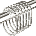 12PCS Wide Shower Curtain Hooks Rings, Rust Proof Stainless Steel, Heavy Duty Shower Hooks Rings for Bathroom Shower Rods Curtains Liners, Easy Glide Rollers, Set of 12,Chrome