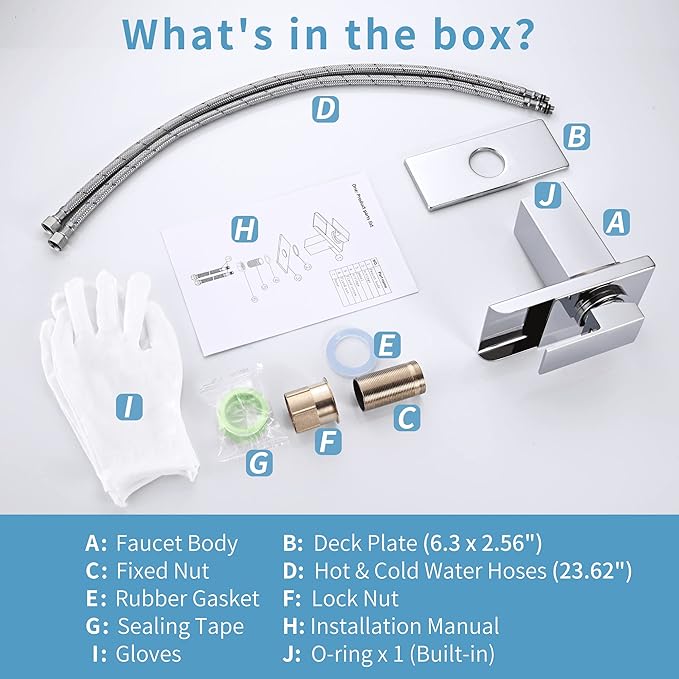 LED Bathroom Sink Faucet - Chrome Single Hole or 4 Inch Centerset Waterfall Faucet with Stainless Steel Spout and Temperature-Sensitive LED Lights, Includes Deck Plate
