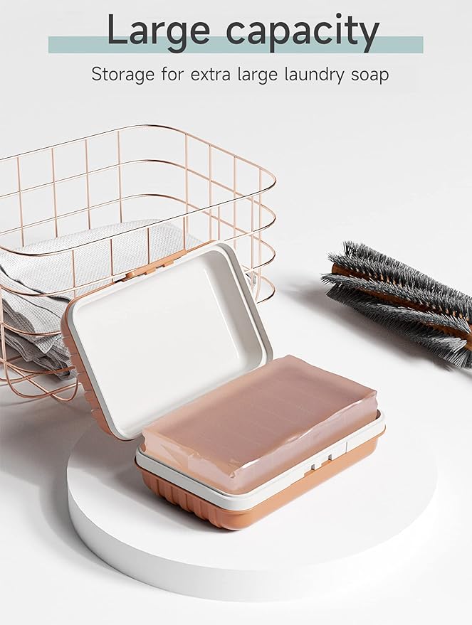 Travel Soap Holder with Lid - Draining Soap Box for Shower -Compact Travel Soap Case Leak-Proof Design for Camping, Hiking, Gym & Outdoor Use | Keeps Soap Dry & Hygienic