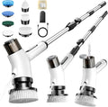 Electric Spin Scrubber,Cordless 2 Speeds Shower Scrubber with Foam &Remote Control,IPX7 Waterproof Adjustable Electric Scrubber for Cleaning with 7 Replaceable Brush for Bathroom Kitchen Car