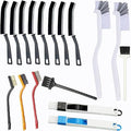 17Pcs Crevice Cleaning Brush Tool Multifunctional Hard Bristle Gap Cleaning Supplies for Bathroom Grout Sink Bathtub Shower Corner Kitchen Toilet Window Track Brushes Small Spaces