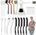 23Pcs Household Cleaning Tools Set with Crevice Cleaning Brush, Bottle Brush, Straw Cleaner Brush, Scrub Brush, Small Cleaning Brush, Wire Brushes, Dust Pan and Brush Set, Hand Broom, Sink Brush
