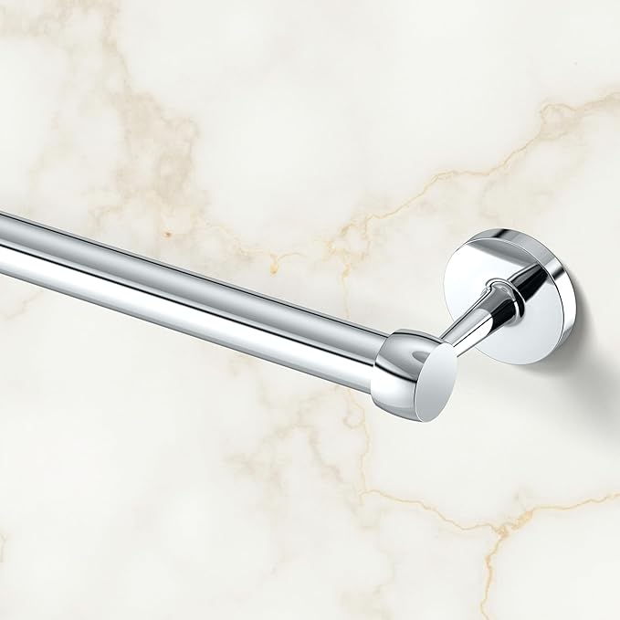 Gatco 5211 Gibson Towel Bar | Retro Modern Wall-Mounted Bathroom Towel Bar | Stylish Decorative Hardware, Heavy Duty Metal, EZ Ancor Mounting | Chrome Finish