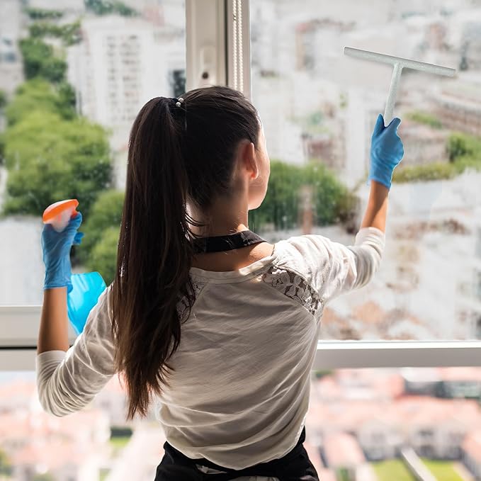 Splash Home Jasmine Eco-Friendly Shower Squeegee, Grey