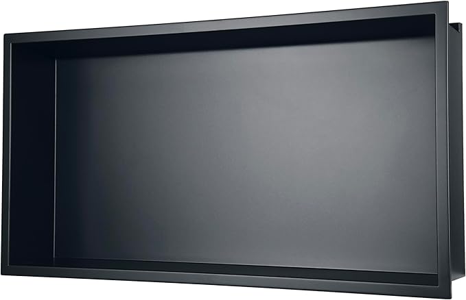 Shower Niche 24"x12"，No Tile Needed，Stainless Steel Niche Bathroom for Shower Wall，Matte Black （ 24 x 12 in）