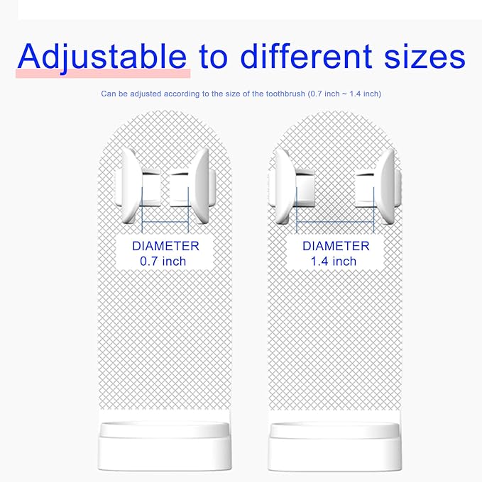 Andiker Electric Toothbrush Holder, Wall Mounted,Space-Saving Tooth Brush Stand to Keep Drying (2)