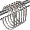 12PCS Wide Shower Curtain Hooks, Rust Proof Stainless Steel Shower Curtain Rings, Heavy Duty Shower Hooks for Bathroom Shower Rods Curtains, Easy Glide Rollers, Set of 12, Matte Nickel
