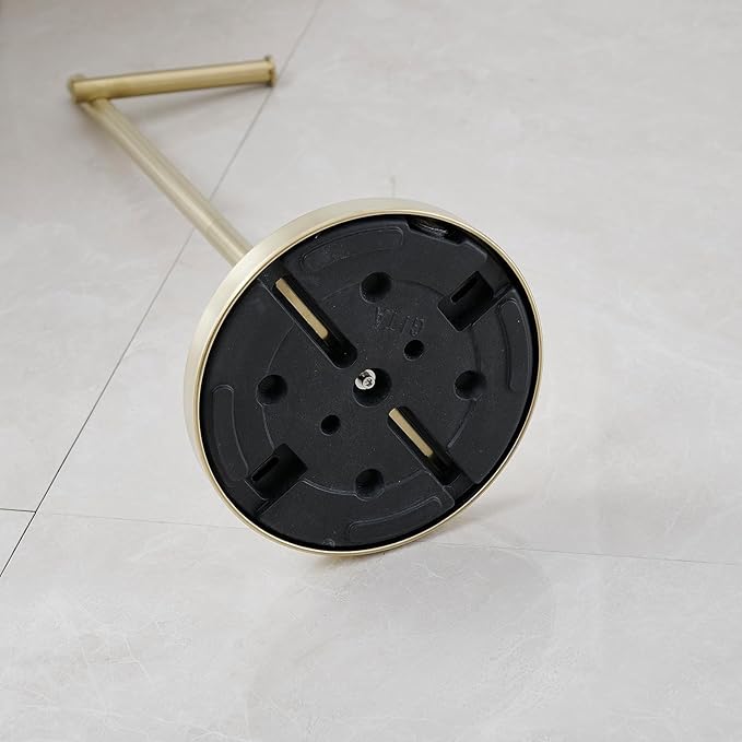 BWE Toilet Paper Holder Free Standing Toilet Paper Holder for Bathroom Gold Toilet Paper Storage Holder Stand with Non-Slip Stable Base Modern Stainless Steel Toilet Tissue