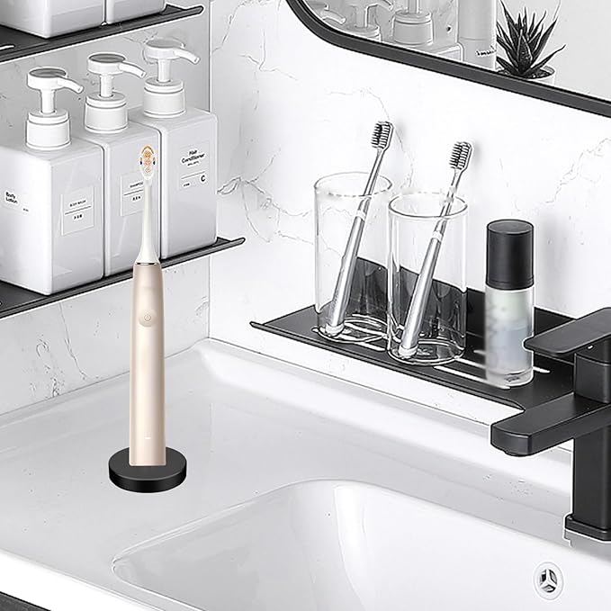 Black Electric Toothbrush Holder for Bathroom, Stainless Steel Freestanding Brush Holder, Compatible with Philips Sonicare Protective Clean 5100, 4100, 5300, 6500, 6100, New Philips 1100, 2100