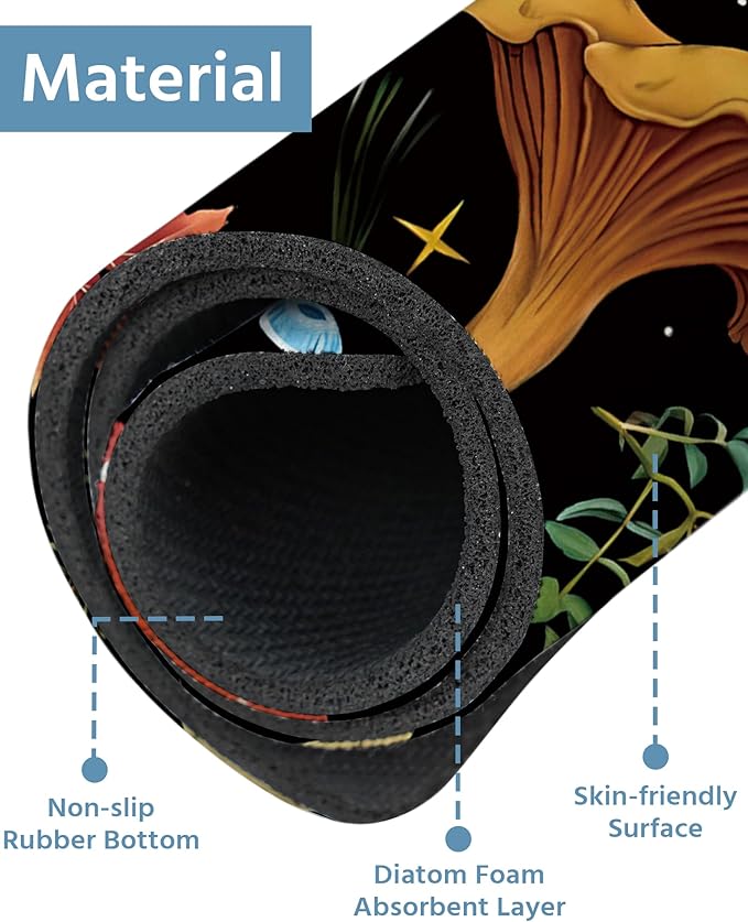 Patterned Sink Faucet Mat Kitchen Splash Guard Super Absorbent Drying Mat, Non-Slip Drain Pad for Kitchen Counter or Bathroom-15x5.5in