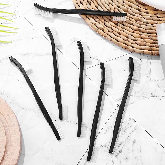 9 Pcs Double-Head Small Cleaning Brushes Plastic Bristle Gap Brush Cleaner Multi-Functional Scrub Tool for Kitchen Bathroom Window Crevice Cleaning