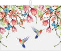 Large Dish Drying Mat for Kitchen Counter,18"X24" Wisteria Magnolia Hummingbird Butterfly Absorbent Reversible Microfiber Dish Drying Mat Dish Drainer Mat Drying Pad for Kitchen Countertop Coffee Bar
